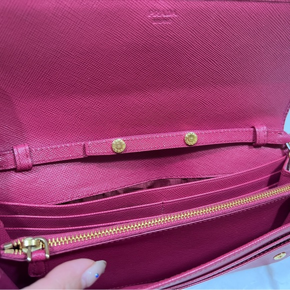 Prada wallet on chain rose / pink /authentic 100% - Picture 6 of 12
